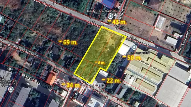 ที่ดินเปล่าถมแล้ว สุขุมวิท 113 ใกล้ BTS สำโรง 5 นาที